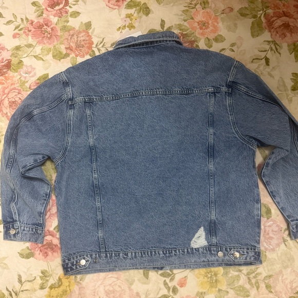 Anine Bing NWT Rory Jacket 100% Cotton $350 Denim Trucker Distressed - Picture 10 of 10